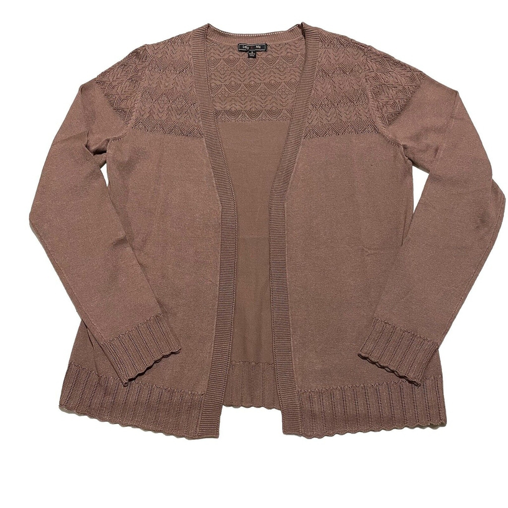 Lety & Me Brown Cardigan Sweater‎ Women's Small Long Sleeve NWOT Cozy Chic